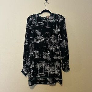 No. 21 aloha Tropical Beach Print Mini Dress Size‎ Medium